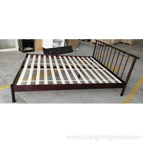 Most popular new style solid wood pine bed with painting or oiled